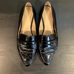 Women's Leather Patent Loafer in black by Michael Kors, size 9
